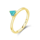 Women Silver Natural Opal Morganite Rings For Wedding Engagement Jewelry - The Jewellery Supermarket