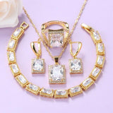 NEW ARRIVAL Gold-Color Romantic Multicolour AAA Crystal Wedding Jewellery Sets - The Jewellery Supermarket