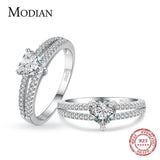 Superb Silver Hearts Clear AAA+ Cubic Zirconia Diamonds Ring - The Jewellery Supermarket