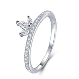 Charming Silver Crown Full AAA+ Cubic Zirconia Engagement Ring - The Jewellery Supermarket