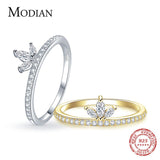 Charming Silver Crown Full AAA+ Cubic Zirconia Engagement Ring - The Jewellery Supermarket