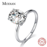 Delightful Luxury Big Oval Cut AAA+ Cubic Zirconia Diamond Engagement Ring - The Jewellery Supermarket