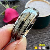 New Arrival Nice Bright Domed Polished Finish Meteorite Tungsten Wedding Ring  Comfort Fit Men Women Ring