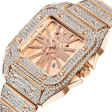 Popular Hip Hop Iced Out Cool Luxury Simulated Diamonds Square Quartz Wrist Watches - Ideal Jewellery Gift - The Jewellery Supermarket