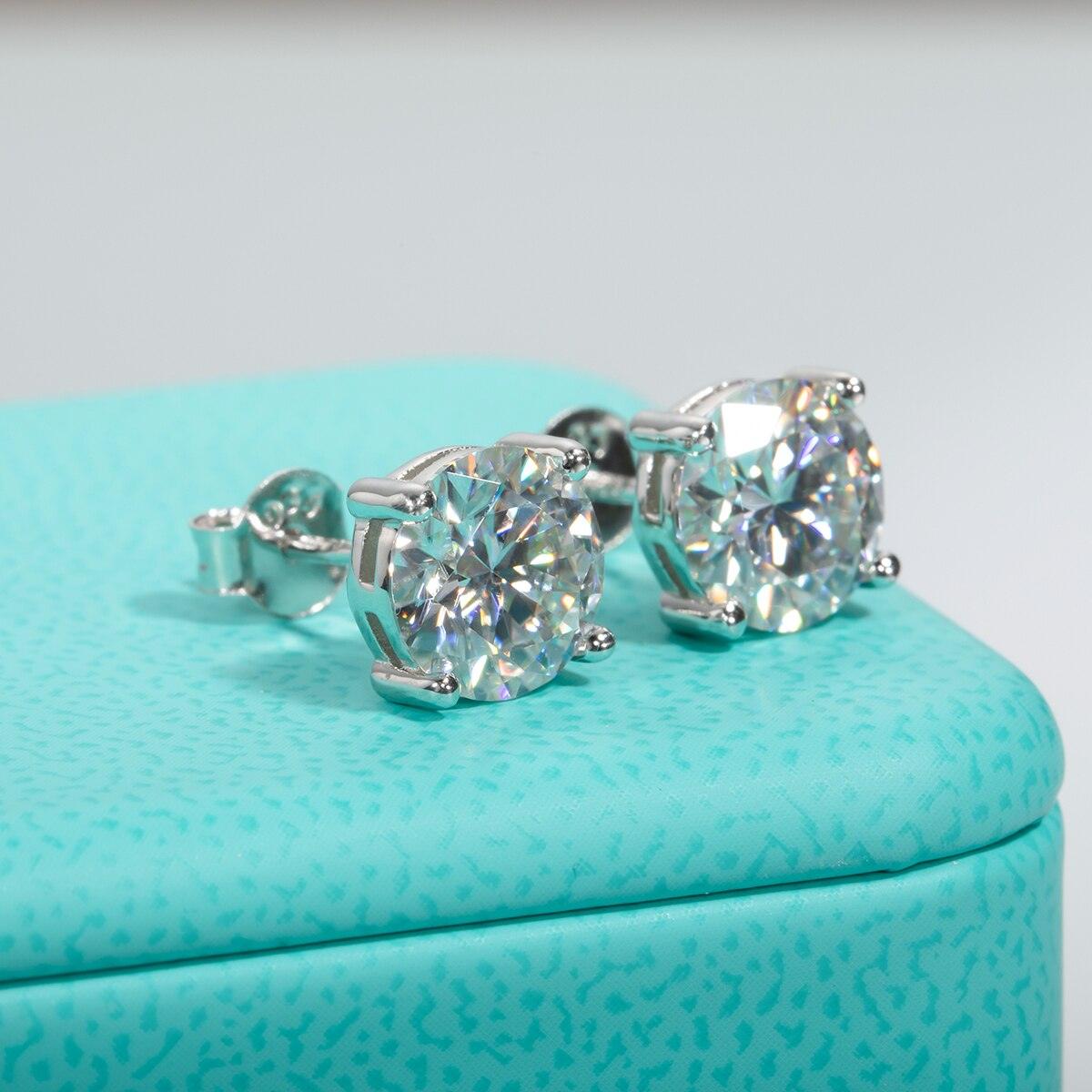 Astonishing 2ct D Color ♥︎ High Quality Moissanite Diamonds ♥︎ Stud Earrings For Women - Fine Jewellery - The Jewellery Supermarket