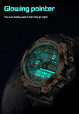 Men Military Watch Digital 50m Waterproof Wristwatch LED Quartz Clock Sport Watch - The Jewellery Supermarket