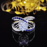 New Luxury Halo Design AAA+ Quality CZ Diamonds Fashion Ring