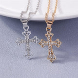 Luxury Crystal Religious Jesus Cross Necklaces - Crucifix for Women Men Fashion Party Jewellery - The Jewellery Supermarket