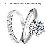 Magnificent 1-5CT Brilliant High Quality Moissanite Diamonds and 0.7CT Half Eternity Stackable Ring - The Jewellery Supermarket