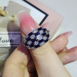 New Arrival Luxury Blue White Color AAA+ Quality CZ Diamonds Engagement Ring - The Jewellery Supermarket