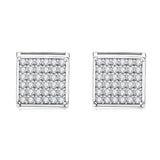 Fine Jewellery D Color ♥︎ High Quality Moissanite Diamonds ♥︎ Square Stud Earrings for Women and Men - The Jewellery Supermarket