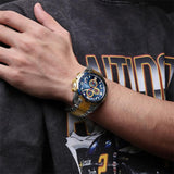 NEW MENS WATCHES - Luxury Watch Top Brand Quartz Chronograph Dial Stainless Steel Sports Watch - The Jewellery Supermarket