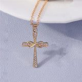 Luxury Crystal Religious Jesus Cross Necklaces - Crucifix for Women Men Fashion Party Jewellery - The Jewellery Supermarket