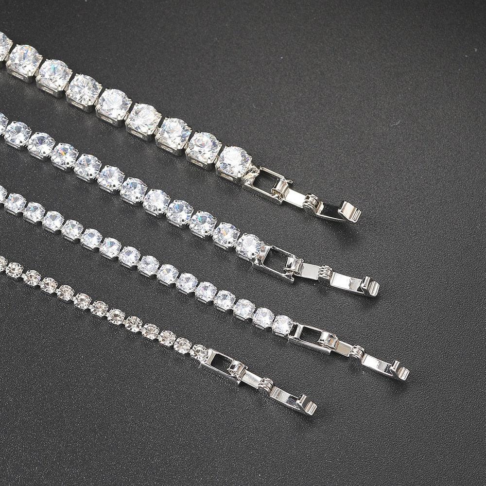AMAZING Shiny AAA+ Cubic Zirconia Simulated Diamonds Chain Crystal Women's Dazzling Tennis Bracelets - The Jewellery Supermarket