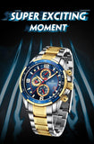 NEW MENS WATCHES - Luxury Watch Top Brand Quartz Chronograph Dial Stainless Steel Sports Watch - The Jewellery Supermarket