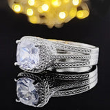 New Arrival Luxury Splendid Cushion Cut Designer AAA+ Quality CZ Diamonds Engagement Ring - The Jewellery Supermarket