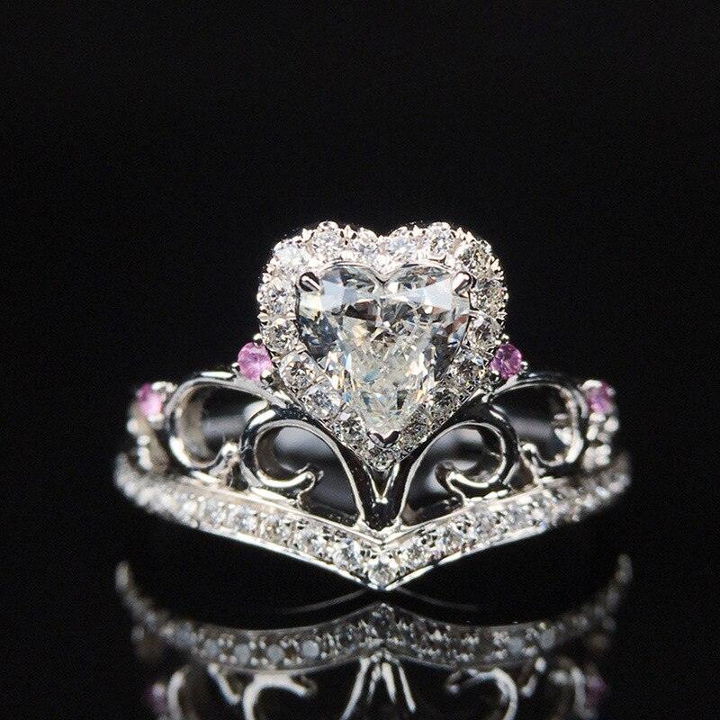 Charming New Fashion Heart Cut Designer AAA+ Cubic Zirconia Diamonds Fashion Ring - The Jewellery Supermarket