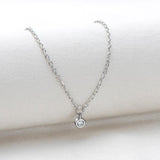 Charming Round Cut 2.5mm D Color High Quality Moissanite Diamonds Charm Choker Necklace - Fine Jewellery - The Jewellery Supermarket