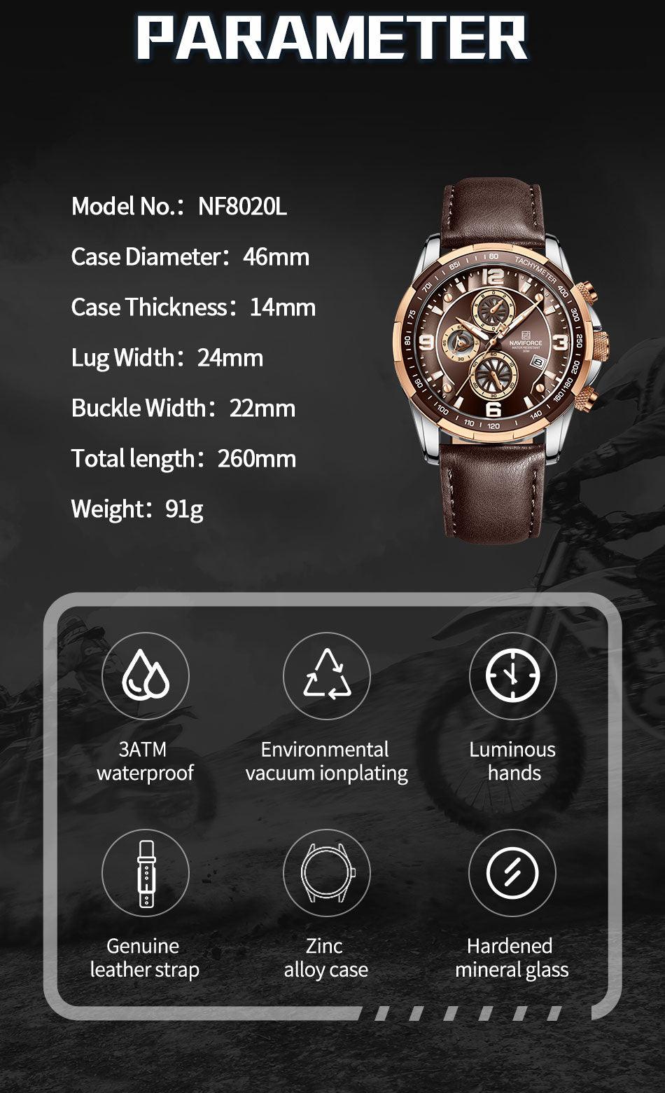 NEW ARRIVAL Top Brand Men Watch Waterproof Sport Luxury Chronograph Quartz Luminous Hands Men’s Watches - The Jewellery Supermarket