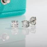 Classic 4mm D Color ♥︎ High Quality Moissanite Diamonds ♥︎ Stud Earrings For Women - Fine Jewellery - The Jewellery Supermarket