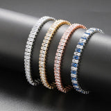 STUNNING Gold Color AAA+ Cubic Zirconia Simulated Diamonds Fashion Tennis Bracelets for Women