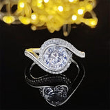 NEW ARRIVAL - Appealing AAA+ Cubic Zirconia Diamonds Luxury Halo Ring - The Jewellery Supermarket
