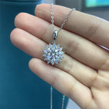 Sun Flower Design 5 Carat High Quality Moissanite Diamond Luxury Promise Statement Ring and Pendant - The Jewellery Supermarket