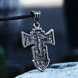 New 316L Stainless Steel Jesus Christ Cross Mens Pendant Necklace - Religious Believers High Quality Jewellery - The Jewellery Supermarket