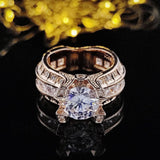 New Arrival Fashion Round Cut Gorgeous AAA+ Quality AAA+ CZ Diamonds Luxury Ring