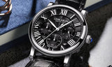 NEW ARRIVAL - Luxury Mens Watches Genuine Leather Strap Quartz Casual Watch - The Jewellery Supermarket