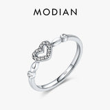 Vintage Exquisite AAAA Simulated Diamonds Sterling Silver Hollow Heart Simple Trendy Ring - Fine Jewellery - The Jewellery Supermarket