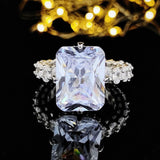 New Luxury Cushion Cut Designer Lovely AAA+ Quality CZ Diamonds Engagement Ring