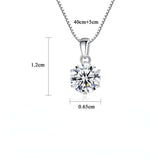 Admirable 1 CT Round cut VVS Real Top Quality Moissanite Diamonds Necklace For Women - Fine Jewellery - The Jewellery Supermarket
