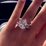 Glamorous New Luxury Pear Shape AAA+ Cubic Zirconia Diamond Fashion Ring - The Jewellery Supermarket