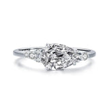 New Luxury Sterling Silver Luxury Sparkling AAAA Quality Simulated Diamonds Rings