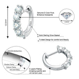 Fascinating Real D Colour ♥︎ High Quality Moissanite Diamonds ♥︎ 3.5mm Luxury Huggie Earrings - Fine Jewellery - The Jewellery Supermarket
