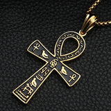 NEW Ancient Egyptian Ankh Cross Stainless 316L Steel Amulet Necklace For Men Women - The Jewellery Supermarket