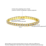 EXQUISITE Charming AAA+ Cubic Zirconia Simulated Diamonds Gold Colour Tennis Bracelets - The Jewellery Supermarket