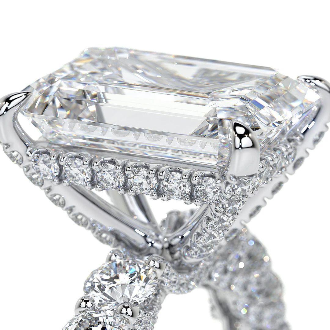 New Luxury Princess Cut Silver Color AAA+ CZ Diamonds Designer Engagement Ring - The Jewellery Supermarket