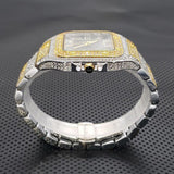 Luxury Square Brand Fashion Shiny Hip Hop Diamond Wristwatch Stylish Ice Out Waterproof Ultra Thin Watches - The Jewellery Supermarket