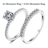 Charming Custom 1 Carat Oval High Quality Moissanite Diamonds Rhodium Plated Sole Diamond Ring - The Jewellery Supermarket