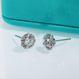 Fabulous 1cttw D Color ♥︎ High Quality Moissanite Diamonds ♥︎ Flower Stud Earrings - Fine Jewellery - The Jewellery Supermarket