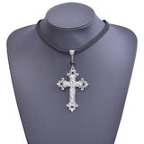 Amazing Gothic Religion Cross Cross Choker Aesthetic Design Pendant Necklaces For Women -  Christian Jewellery