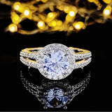 NEW Luxury Fashion Design Round Cut AAA+ Quality CZ Diamonds High End Ring