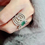 New Luxury Personality Geometric AAA+ Quality CZ Diamonds Fashion Ring - The Jewellery Supermarket