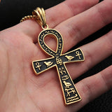 NEW Ancient Egyptian Ankh Cross Stainless 316L Steel Amulet Necklace For Men Women