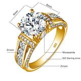 Superb Real 2 Carats Round Cut High Quality Moissanite Diamonds - Wedding Engagement Luxury Jewellery - The Jewellery Supermarket