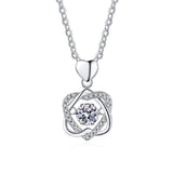 Beating Heart Design Round Cut 0.5ct High Quality Moissanite Diamonds Sparkling Necklace - Fine Jewellery - The Jewellery Supermarket