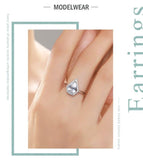New Luxury Silver Water Drop Shape Sparkling ♥︎ High Quality AAAA Simulated Diamond ♥︎ Rings - The Jewellery Supermarket