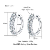 Dazzling 3cttw D Color ♥︎ High Quality Moissanite Diamonds ♥︎ Huggie Hoop Luxury Earrings - Fine Jewellery - The Jewellery Supermarket